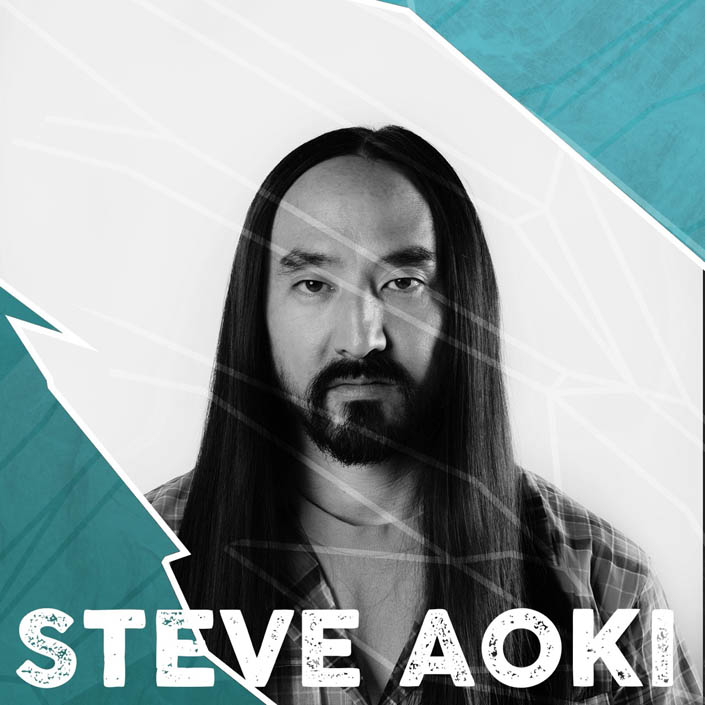 Steve Aoki Homepage Grafik blue Large